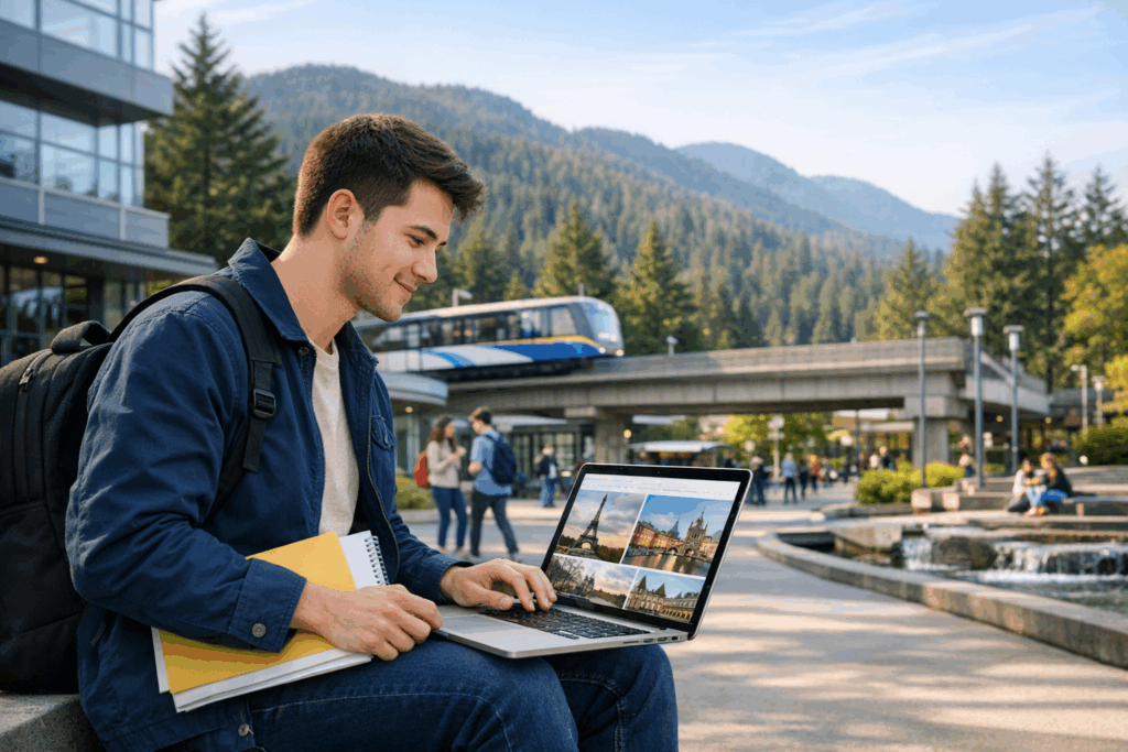 Coquitlam BC international student exploring Europe work and study pathways